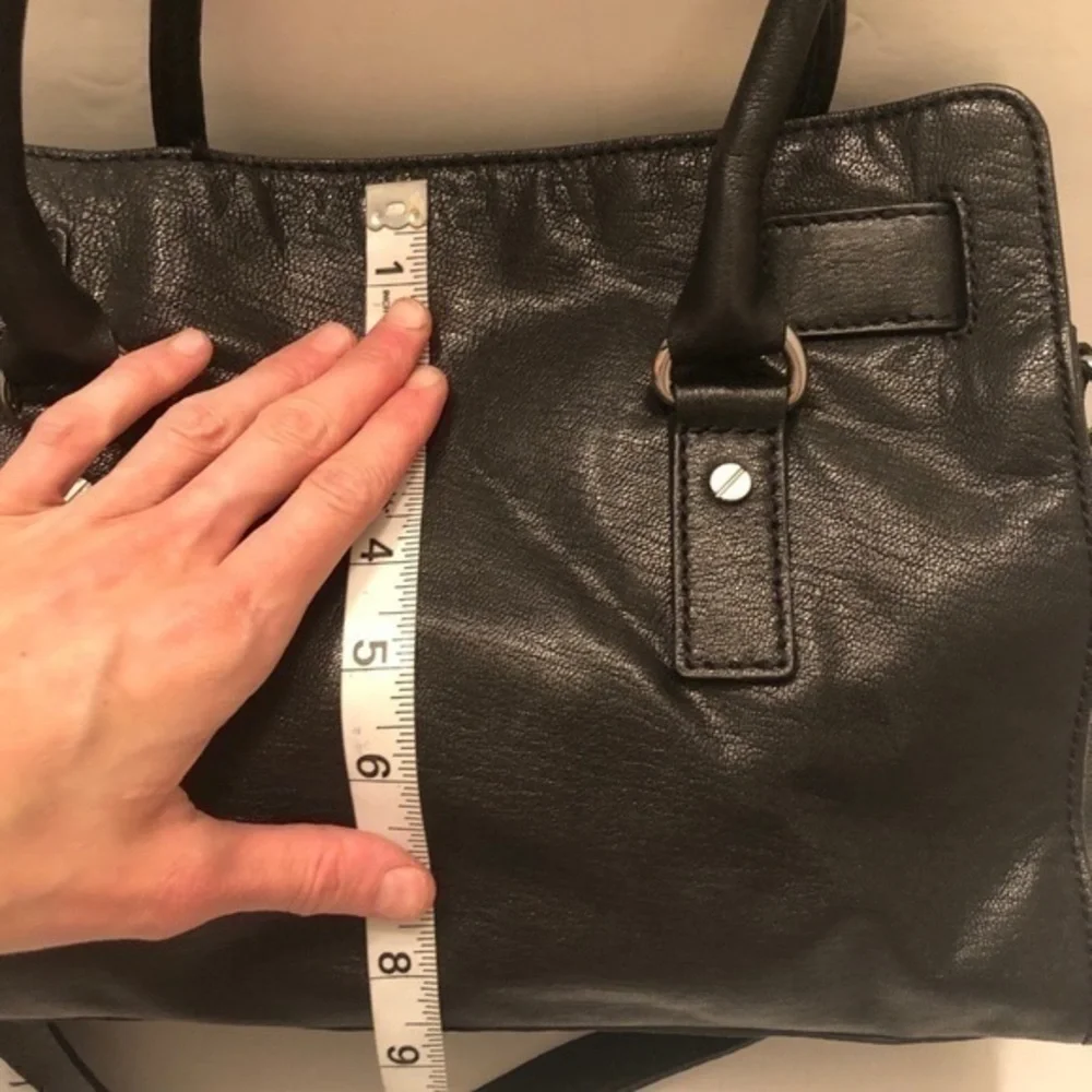 Michael kors black leather Hamilton satchel bag